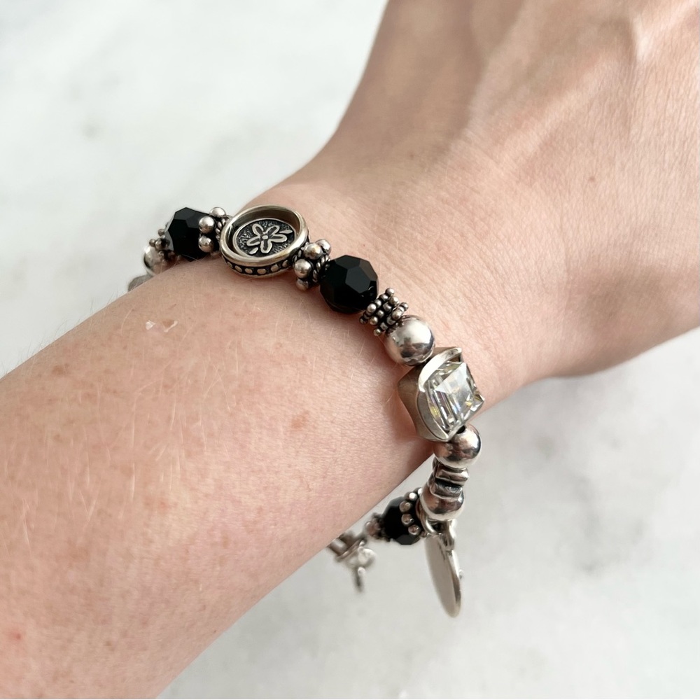 Sterling Silver Beaded Sail Boat Charm Bracelet - Picture 8 of 9